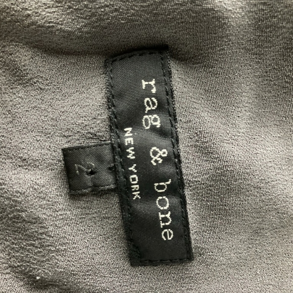 RAG & BONE 100%SILK GRAY SEMI- BACKLESS DRESS Size 2 - Picture 9 of 13